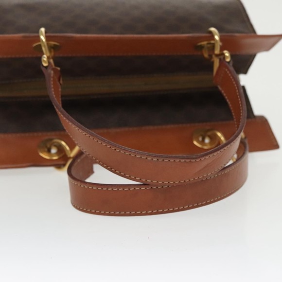 Celine Macadam Handbag Macadam with leather Brown Canvas - Picture 7 of 10